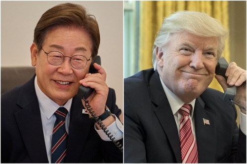 통화하는 이재명 대통령(왼쪽)과 트럼프 미국 대통령 [사진 출처 = 연합뉴스]
