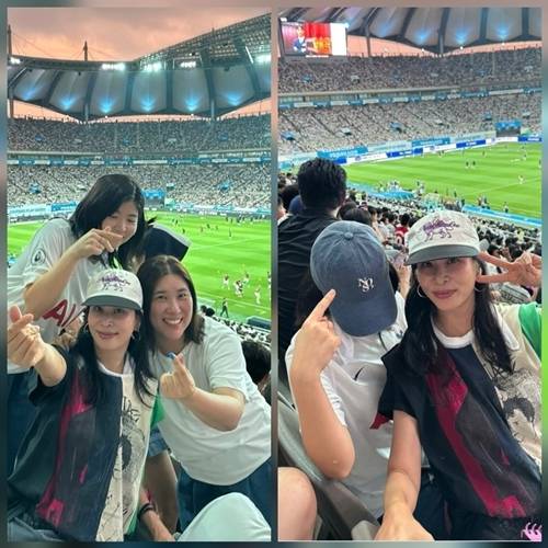 4일, 배우 고소영은 자신의 SNS를 통해 서울월드컵경기장에서 열린 ‘2025 쿠팡플레이 시리즈’ 토트넘 홋스퍼와 뉴캐슬 유나이티드 FC의 경기를 관람한 모습을 공개했다. 사진=SNS