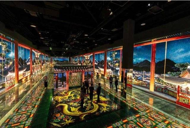 미국 라스베이거스 아르떼뮤지엄에서 지난해 11월부터 지난 2월까지 열린 국가유산 미디어아트 전시 ‘이음을 위한 공유’. 국가유산청 제공