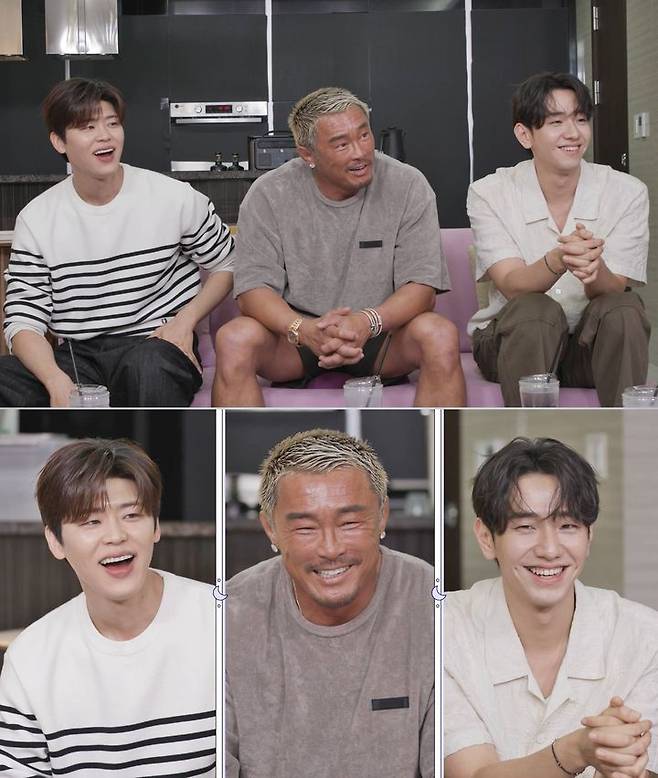 왼쪽부터 박지현, 추성훈, 남윤수
