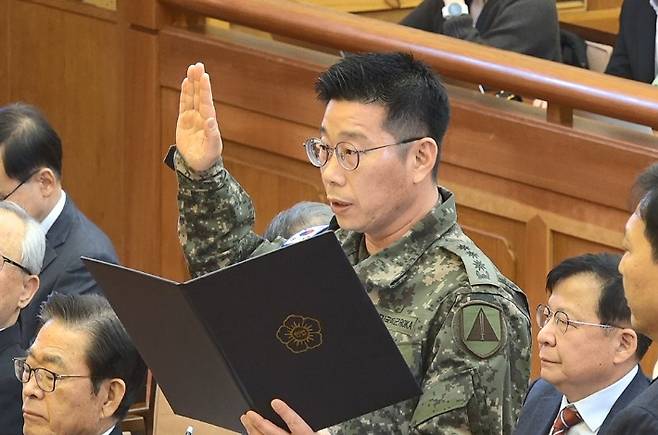 조성현 수도방위사령부 제1경비단장(대령). 헌법재판소 제공