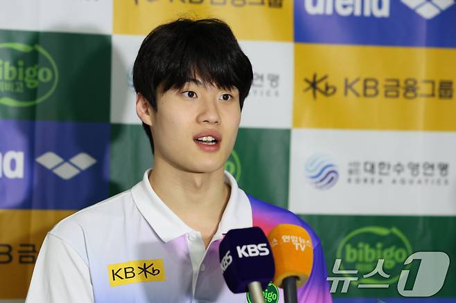2025 제22회 싱가포르 세계수영선수권대회' 출전을 마친 대한민국 수영 대표팀 황선우. 2025.8.4/뉴스1 ⓒ News1 황기선 기자