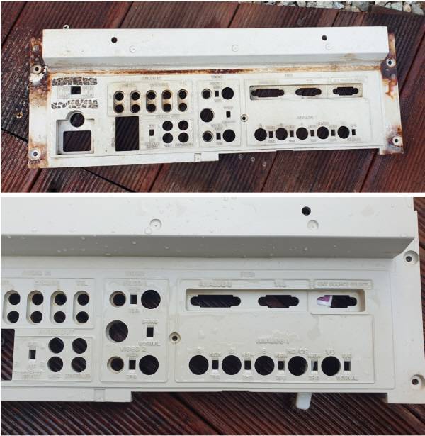 녹슨 부분을 긁어낸 뒷면