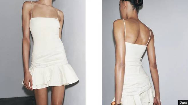 영국에서 패션 브랜드 자라(ZARA)의 광고 2건이 모델이  건강하지 않게 마른 모습을 연출했다는 이유로 금지 조치를 받았다. 사진 자라·BBC