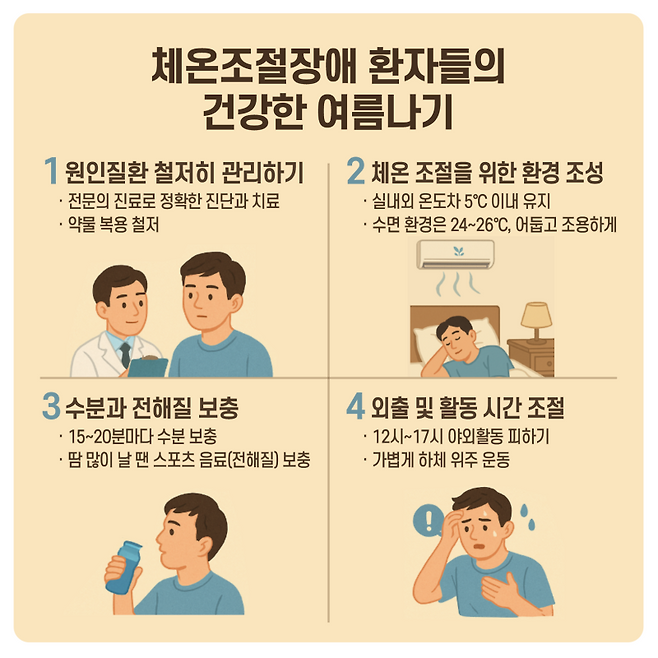 체온조절장애 환자들의 건강한 여름나기. 부산 온병원 제공.&nbsp;