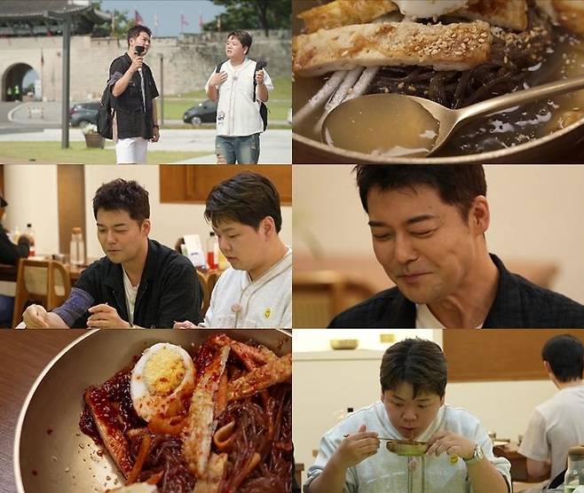 [서울=뉴시스] 오는 8일 오후 9시 10분 방송하는 MBN·채널S 예능 프로그램 '전현무계획2'에선 방송인 전현무, 여행 유튜버 '곽튜브'(곽준빈)가 진주 냉면을 맛본다. (사진=MBN '전현무계획2' 제공) 2025.08.06. photo@newsis.com *재판매 및 DB 금지