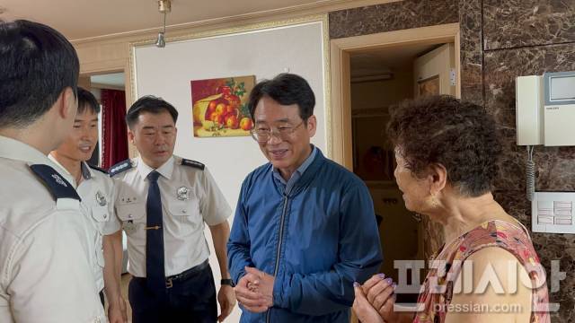 ▲강진소방서-강진군, 노후 아파트 대상 합동 화재예방 점검 실시.ⓒ강진 소방서