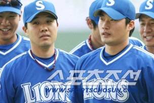 2006년 삼성시절 박진만 감독과 오승환. 스포츠조선DB
