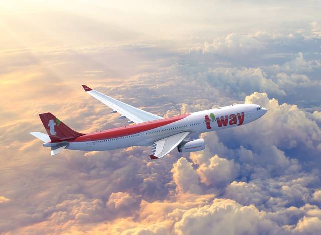 티웨이항공 A330-300 항공기. 티웨이 제공.