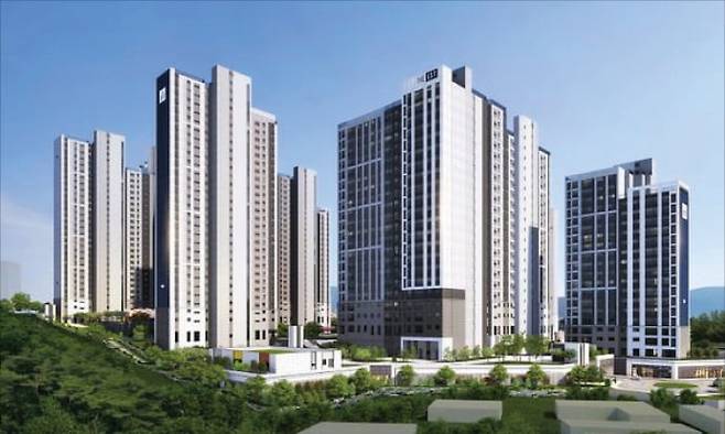 강원 ‘춘천 동문 디 이스트 어반포레’ 투시도.