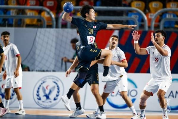 사진 제11회 세계 남자청소년핸드볼선수권대회(U19) 일본과 바레인의 경기 모습, 사진 제공=국제핸드볼연맹