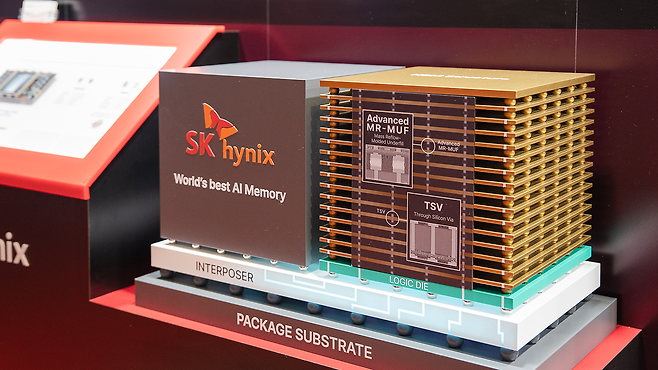 SK하이닉스가 올 4월 ‘TSMC 2025 테크놀로지 심포지엄’에서 선보인 HBM4. [SK하이닉스 제공]