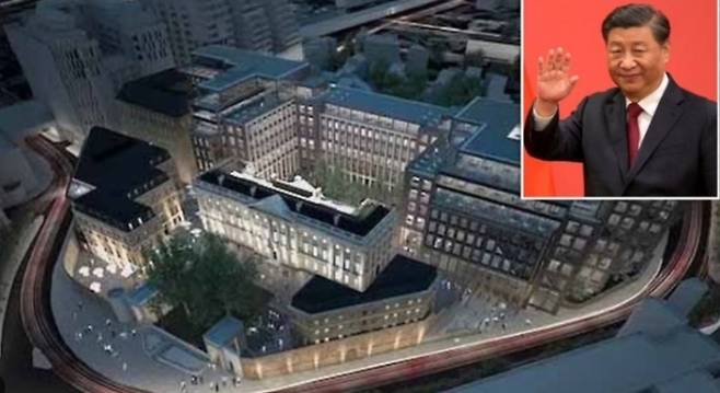 왕립 조폐국 건물과 시진핑 중국 국가 주석 자료사진