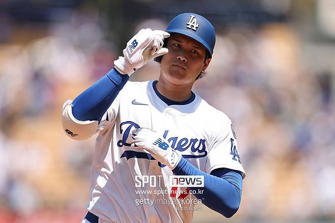 ▲ 홈런으로 메이저리그 1000안타를 완성한 오타니 쇼헤이.