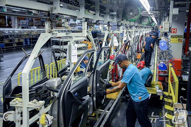 현대차 브라질 공장에서 생산 중인 차량 모습.(현대차 제공)