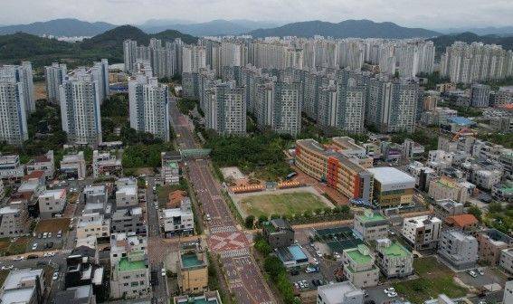 중흥건설이 개발에 참여한 신대지구 전경.