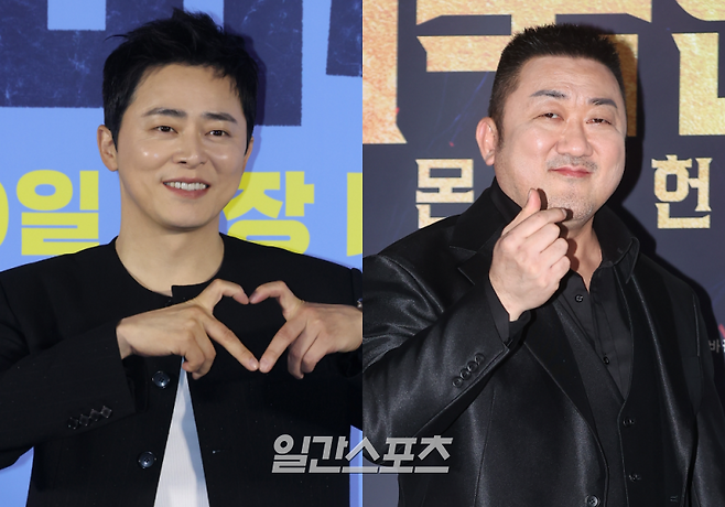 배우 조정석(왼쪽)과 마동석 / 사진=일간스포츠DB