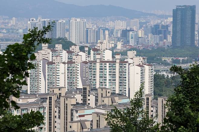 매봉산에서 바라본 서울 성동구 아파트 전경. 사진=한경DB
