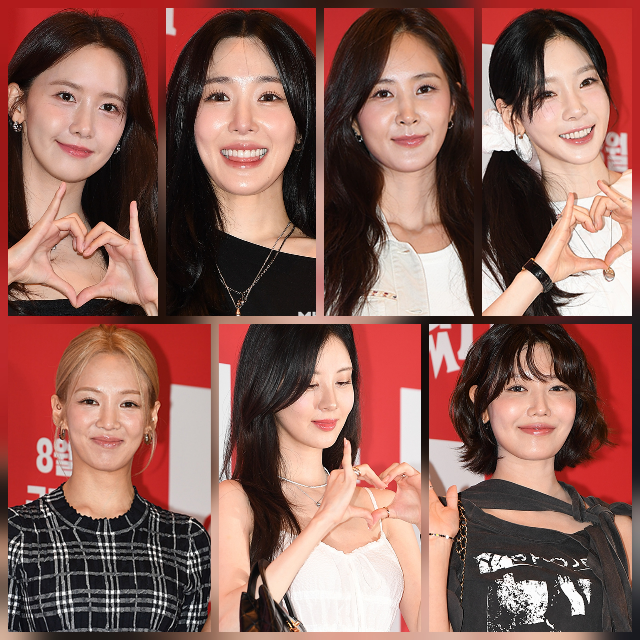 단발, 금발, 포니테일, 그리고 물결 웨이브까지. 소녀시대가 18주년을 맞아 스타일 자존심을 ‘헤어’로 증명했다. 사진=천정환 기자