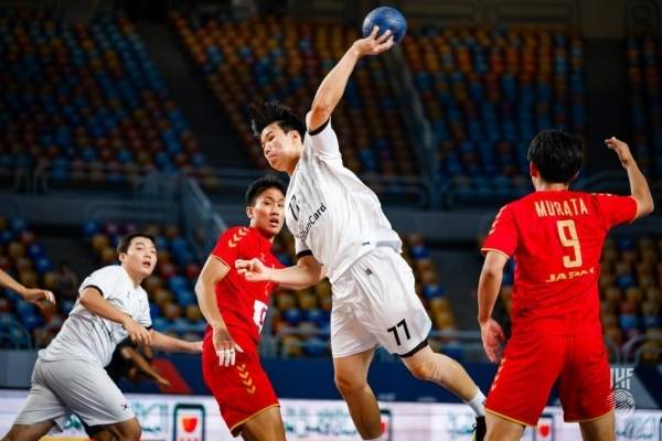 사진 제11회 세계 남자청소년선수권대회(U19) 한국과 일본의 경기 모습, 사진 제공=국제핸드볼연맹
