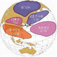 장마 영향 기단 [기상청 제공]