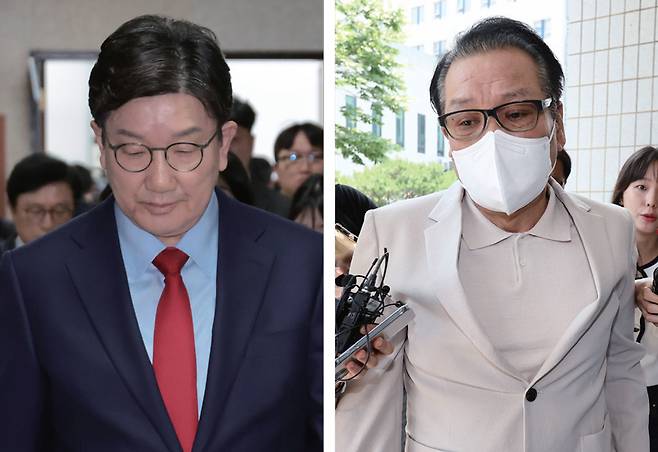 권성동 국민의힘 의원, 무속인 '건진법사' 전성배씨 ⓒ시사저널 박은숙·연합뉴스