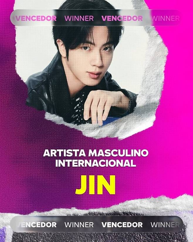 방탄소년단 진, 2025 SEC 어워즈 '올해의 인터내셔널 남성 아티스트'