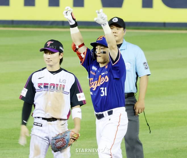 [한번에쓱]악송구가 돕는구나! '죽을뻔' 심우준, 1-0으로 앞서는 한화