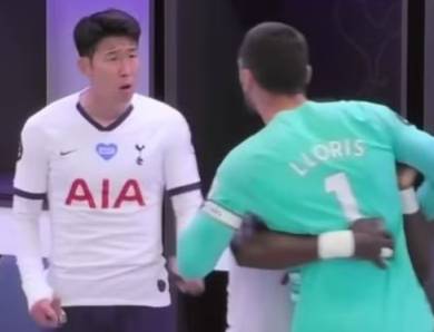 지난 2020년 7월 라커룸에서 다투는 손흥민(왼쪽)과 위고 요리스의 모습. /사진=SNS 영상 갈무리