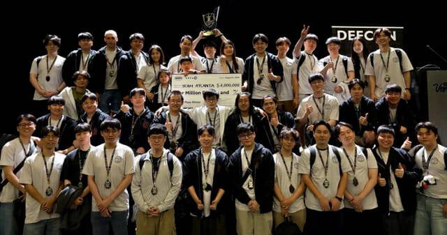 우승을 한 아틀란타 팀 단체사진.