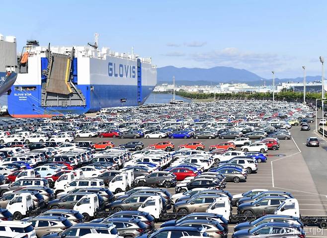 현대자동차 울산공장 수출선적부두. /사진제공=현대차 /사진=(서울=뉴스1)
