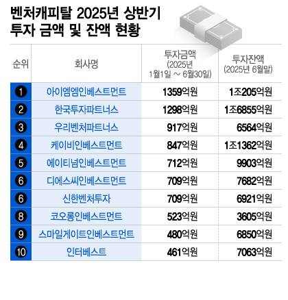 2025년 상반기 VC 투자금액 순위 /그래픽=이지혜