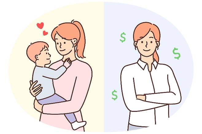 육아휴직 중인 한 직장인이 전업주부로서의 삶에 만족한다는 내용의 글을 올려 누리꾼들의 관심을 받고 있다. 삽화는 기사 이해를 돕기 위한 자료 사진. /사진=이미지투데이