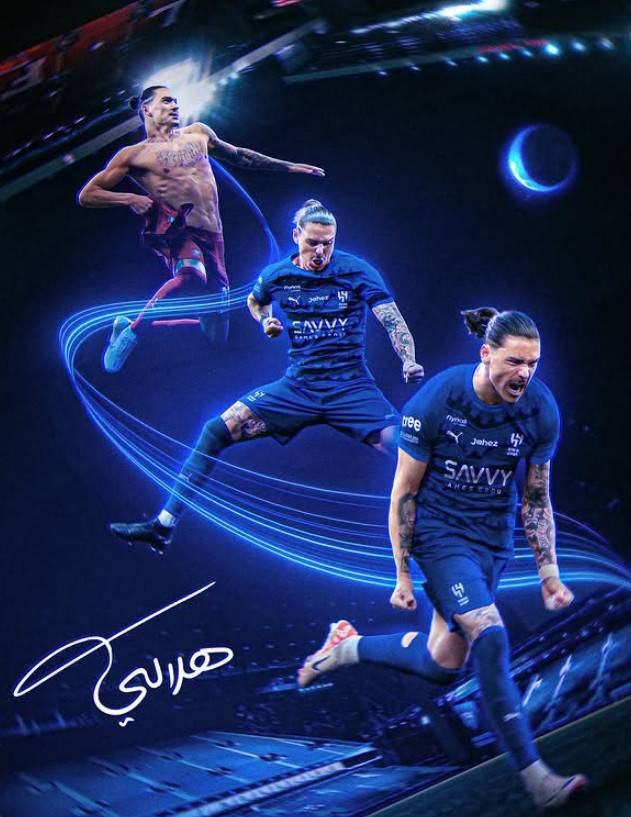 알 힐랄로 이적한 다르윈 누녜스. /사진=알 힐랄 공식 SNS 갈무리