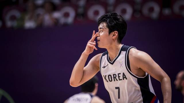 한국 남자 농구 대표팀의 유기상. FIBA SNS 제공