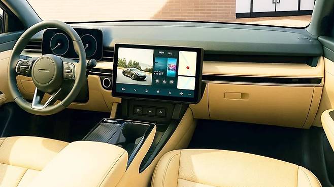 플레오스 커넥트가 접목된 투싼 풀체인지 실내 예시