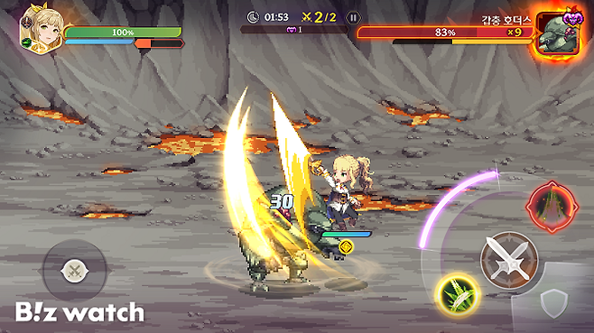 '가디스 오더' 내 리즈벳 전투 장면/사진=카카오게임즈 제공