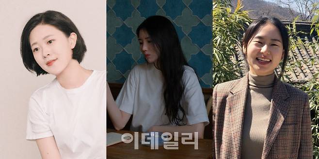 제43회 신동엽문학상 수상사 한여진(왼쪽부터) 시인, 성해나 소설가, 전기화 평론가. (사진=창비)