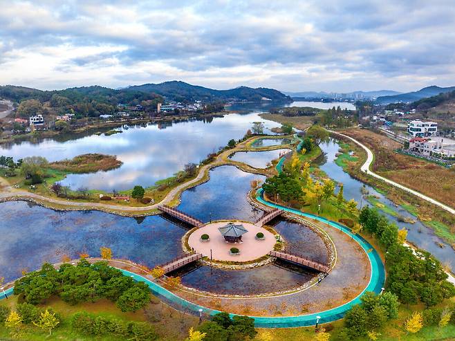 가을철 연꽃정원. 아산시 제공
