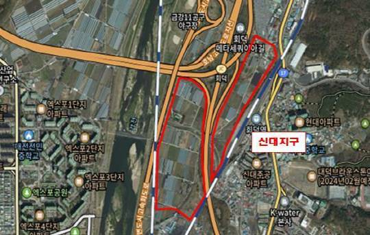 디지털 물산업 밸리 조성 예정지인 대덕구 신대지구. 대덕구청 제공