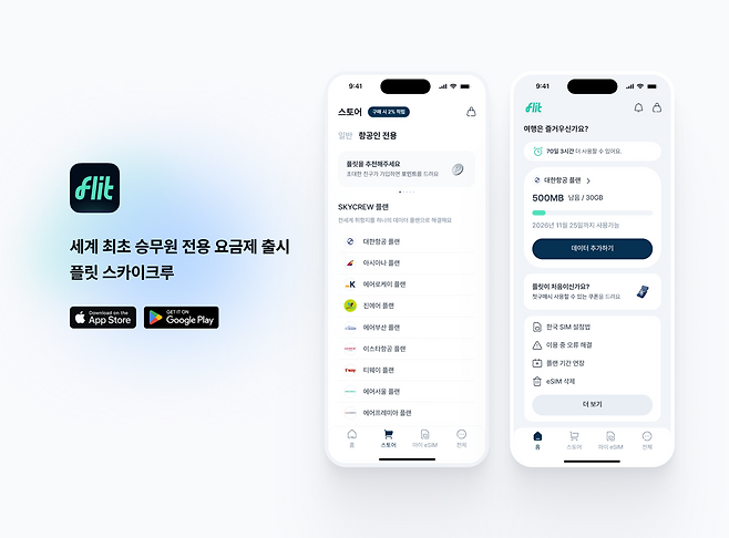 승무원 전용 eSIM 서비스 SKYCREW. 이미지=플릿 제공