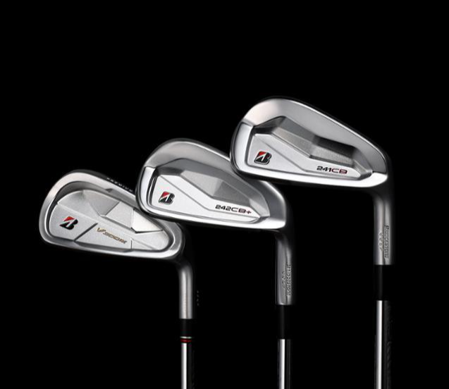 브리지스톤골프의 V300 9, 242CB+, 241CB(왼쪽부터) 아이언(석교상사 제공)