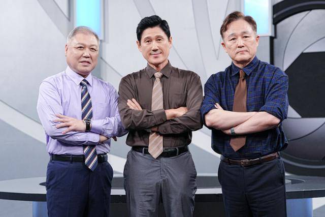 권일용 이대우 표창원(왼쪽부터 차례로)이 '히든아이'의 1주년 기념 기자간담회에 참석했다. MBC에브리원 제공