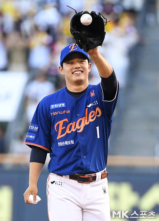 10일 잠실 LG전에서 한화의 연패를 끊어낸 문동주. 사진(잠실 서울)=천정환 기자