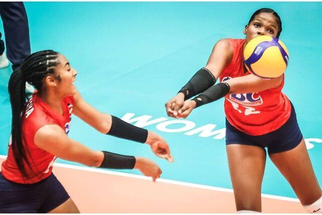 도미니카공화국 리시버들./FIVB