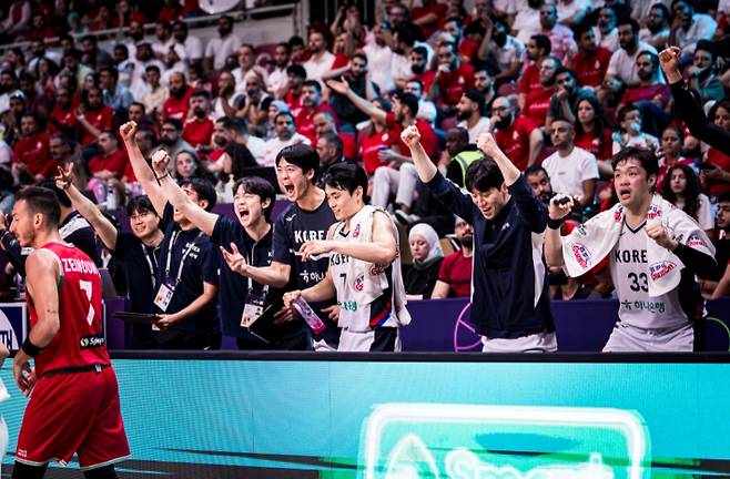 한국 남자농구 대표팀. FIBA