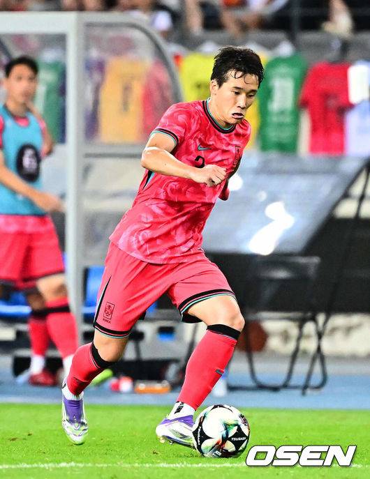 [OSEN=지형준 기자] 한국축구대표팀 이태석 . 2025.07.15 / jpnews@osen.co.kr
