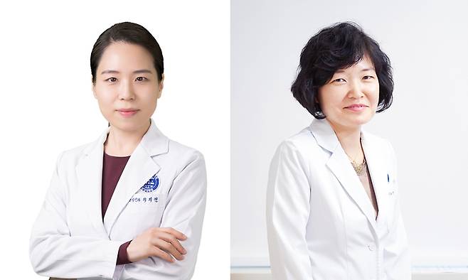 분당차여성병원 산부인과 이지연 교수(왼쪽)와 정상희 교수