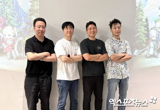 픽셀트라이브 배정현 대표, 최진성 총괄 디렉터, 이정환 시스템 디렉터, 정태룡 콘텐츠 디렉터