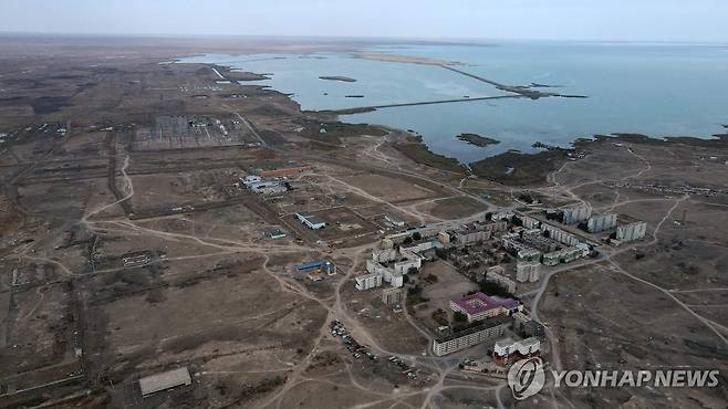 카자흐스탄 첫 원전이 건설될 발하시 호수 주변 지역 [AFP 연합뉴스 자료사진. 재판매 및 DB 금지]